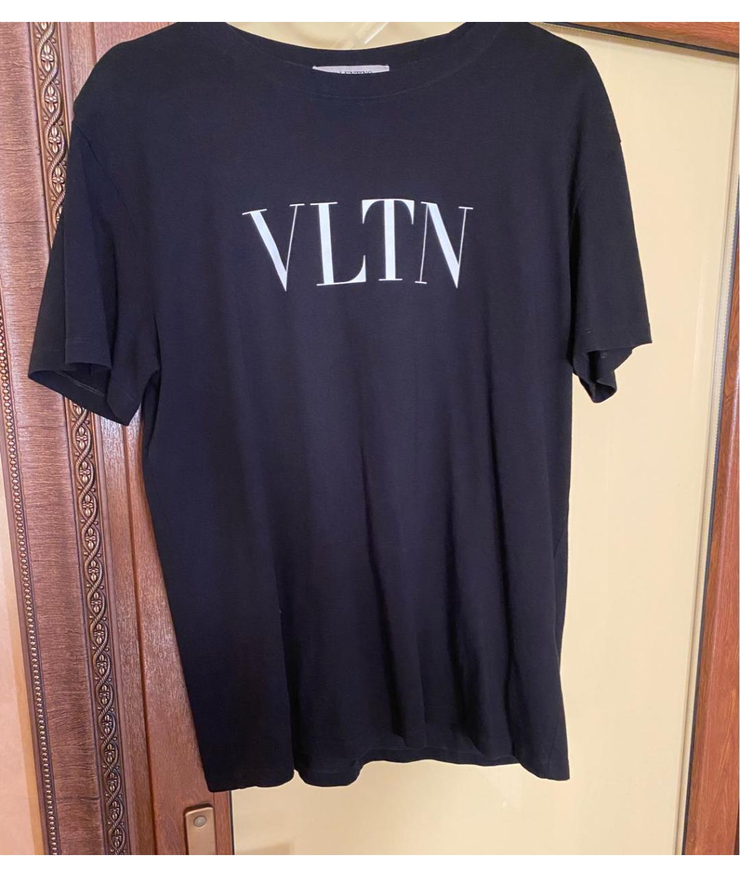 VALENTINO Черная хлопковая футболка, фото 5