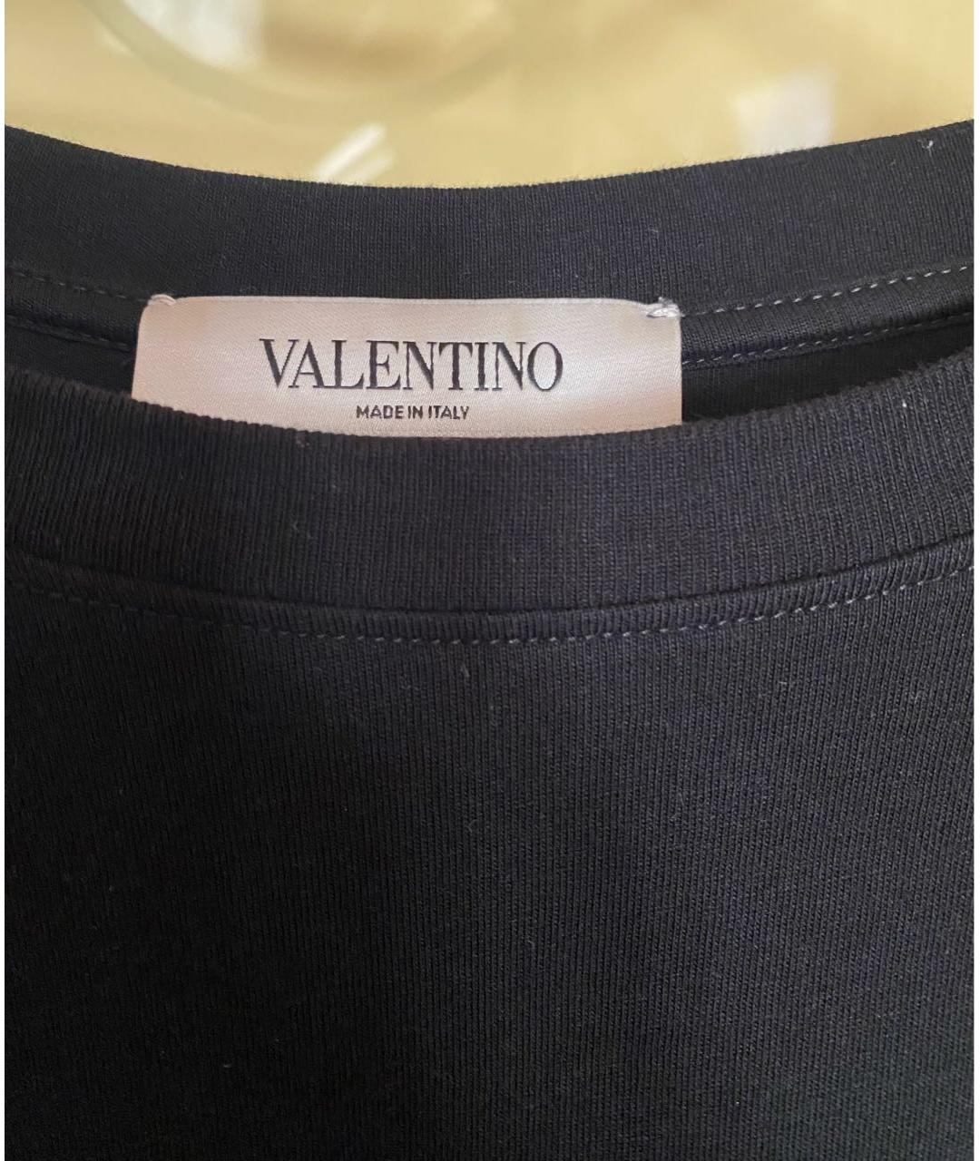 VALENTINO Черная хлопковая футболка, фото 3