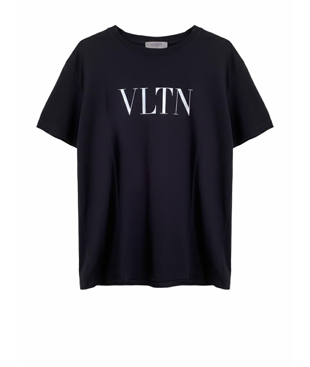 VALENTINO Черная хлопковая футболка, фото 1