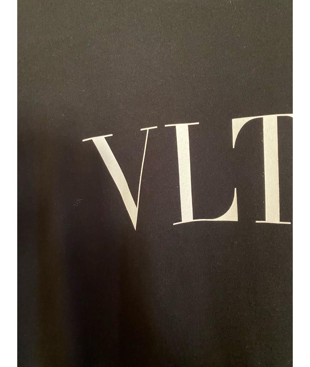 VALENTINO Черная хлопковая футболка, фото 4