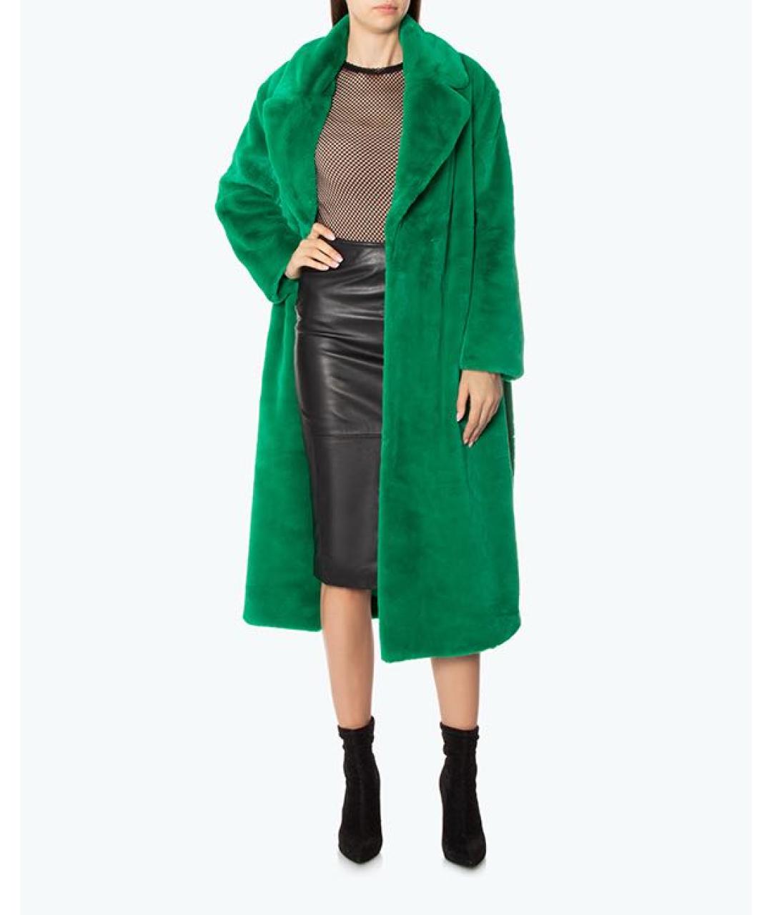 P.A.R.O.S.H. Черная кожаная юбка миди, фото 6