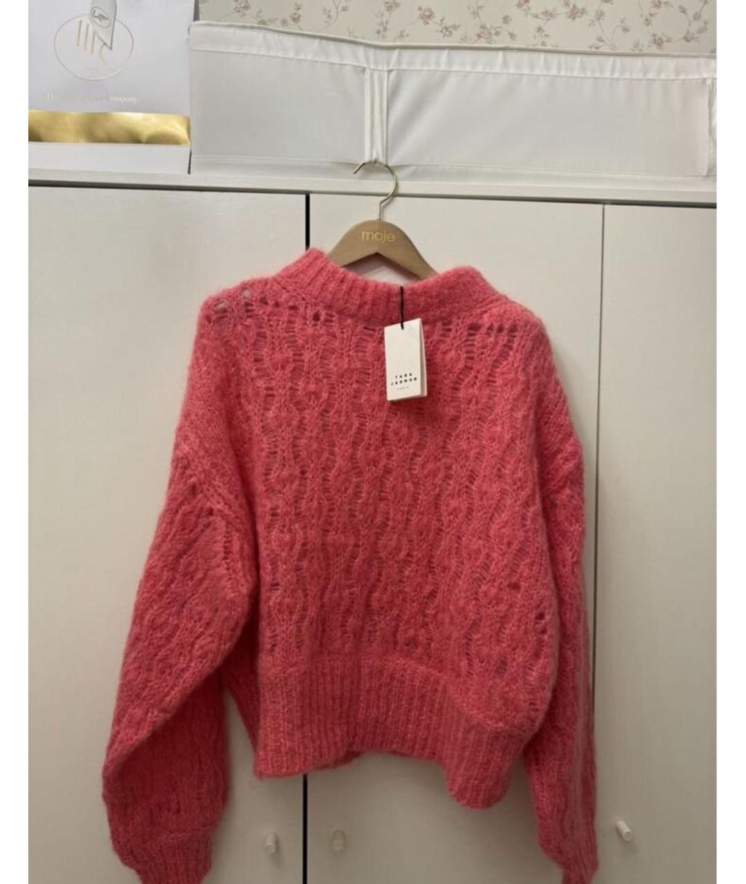 Tara Jarmon Розовый шерстяной джемпер / свитер, фото 4