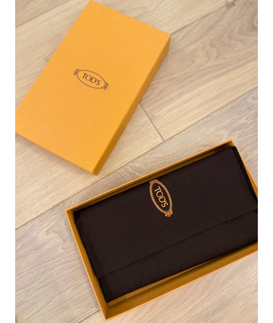 TOD'S Синий кожаный кошелек, фото 3