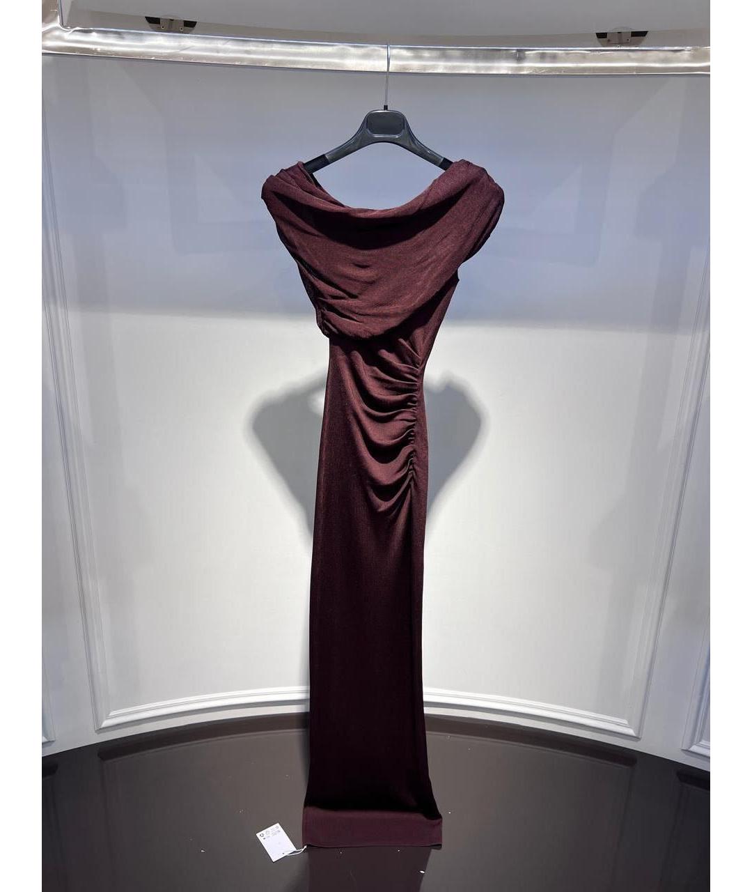 SELF-PORTRAIT Бордовое вискозное вечернее платье, фото 2