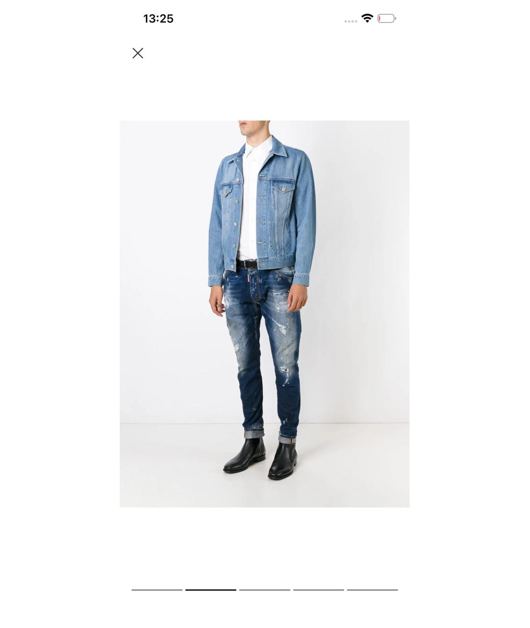 DSQUARED2 Темно-синие хлопковые джинсы скинни, фото 4