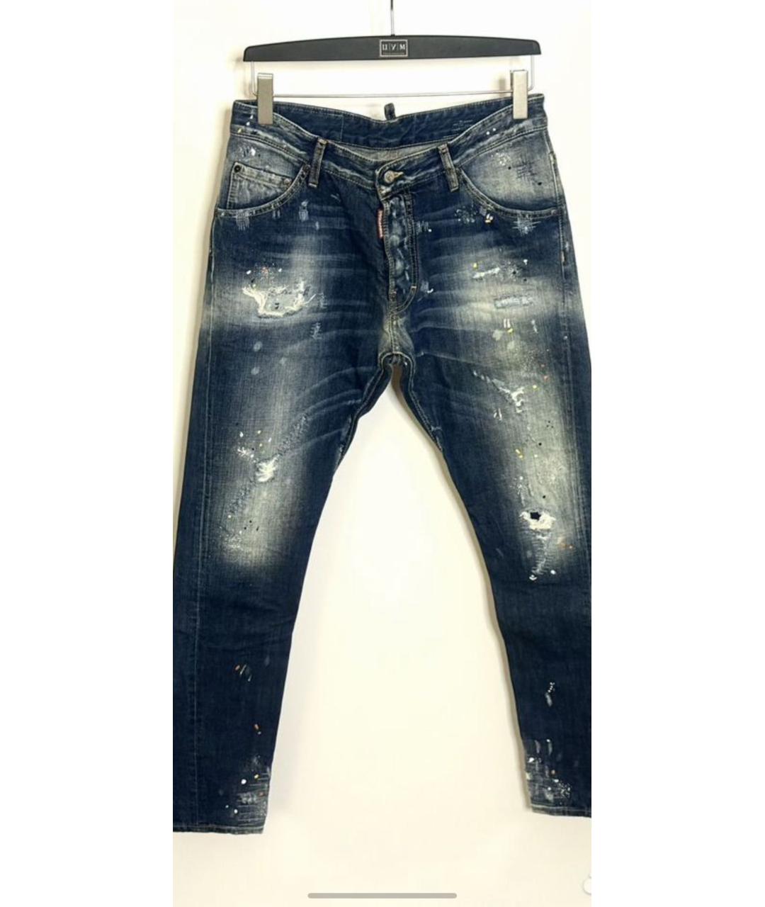 DSQUARED2 Темно-синие хлопковые джинсы скинни, фото 6