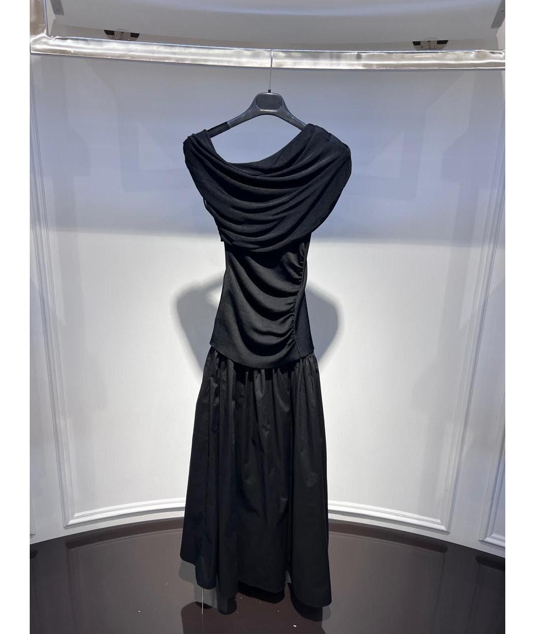 SELF-PORTRAIT Черное вискозное вечернее платье, фото 2
