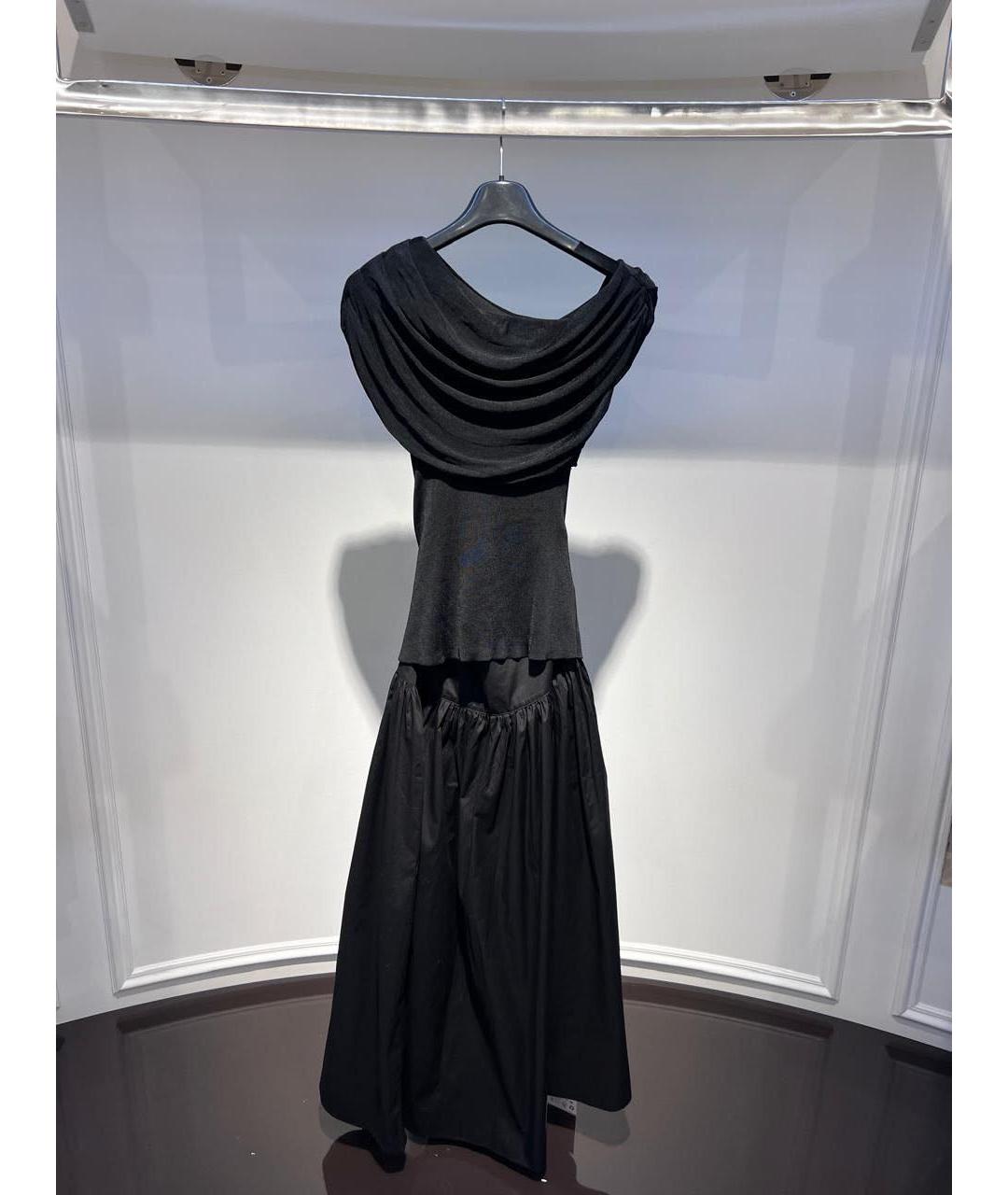 SELF-PORTRAIT Черное вискозное вечернее платье, фото 3