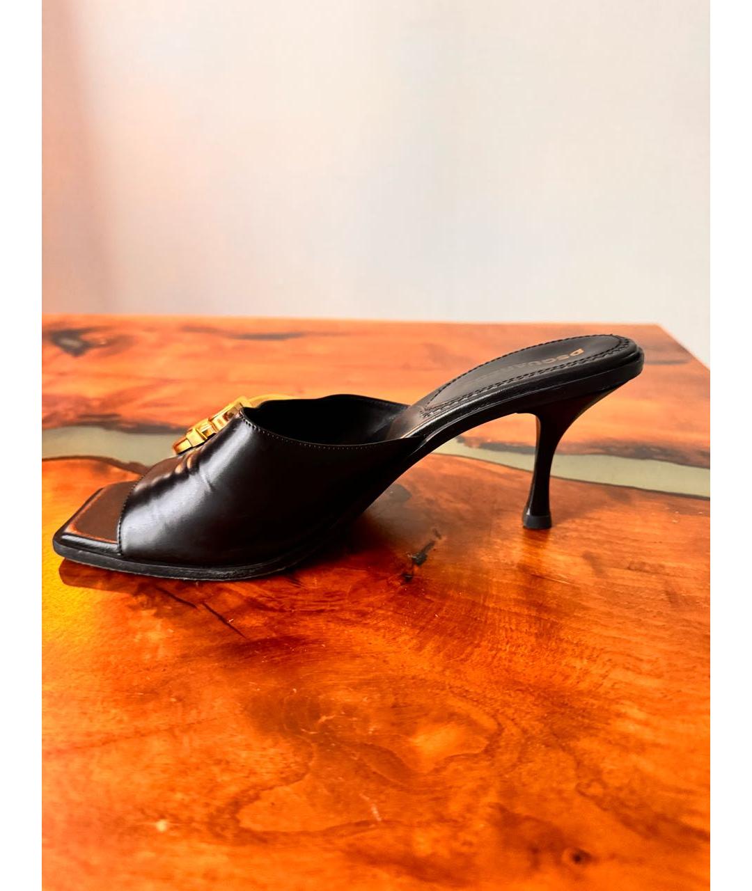 DSQUARED2 Черные кожаные мюли, фото 7
