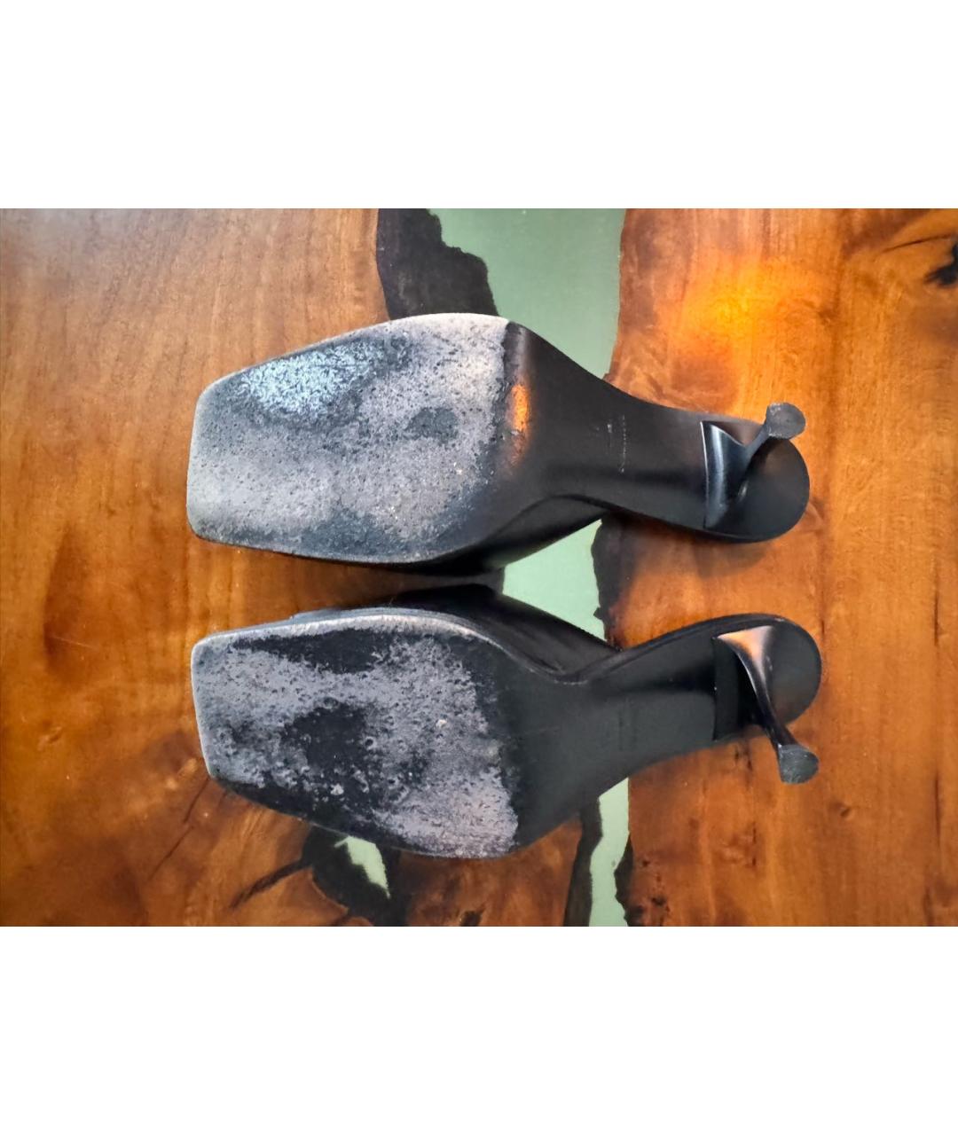 DSQUARED2 Черные кожаные мюли, фото 5