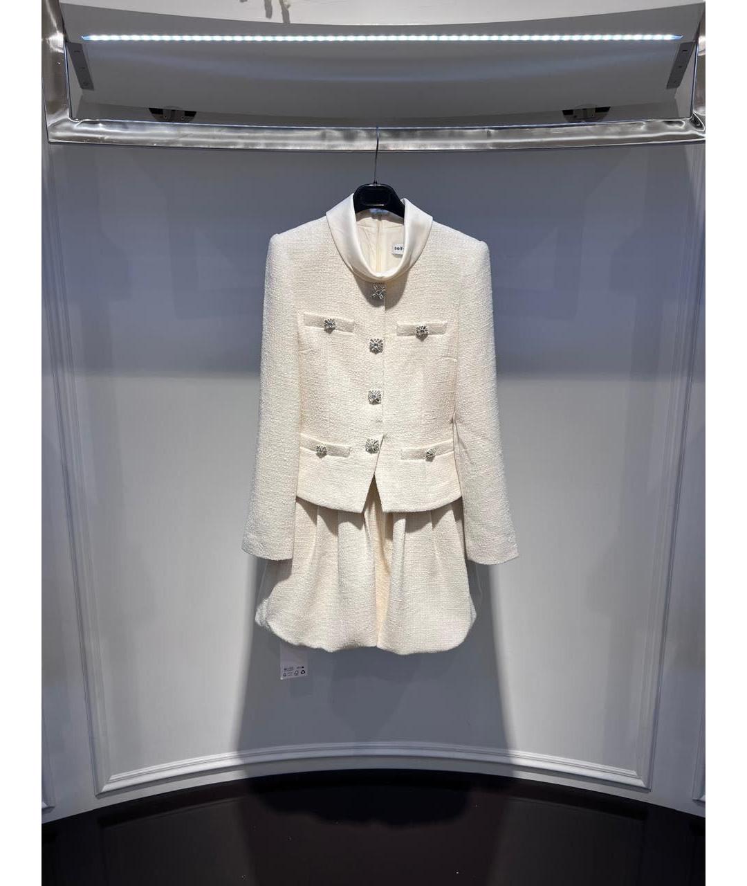 SELF-PORTRAIT Белое полиэстеровое платье, фото 2