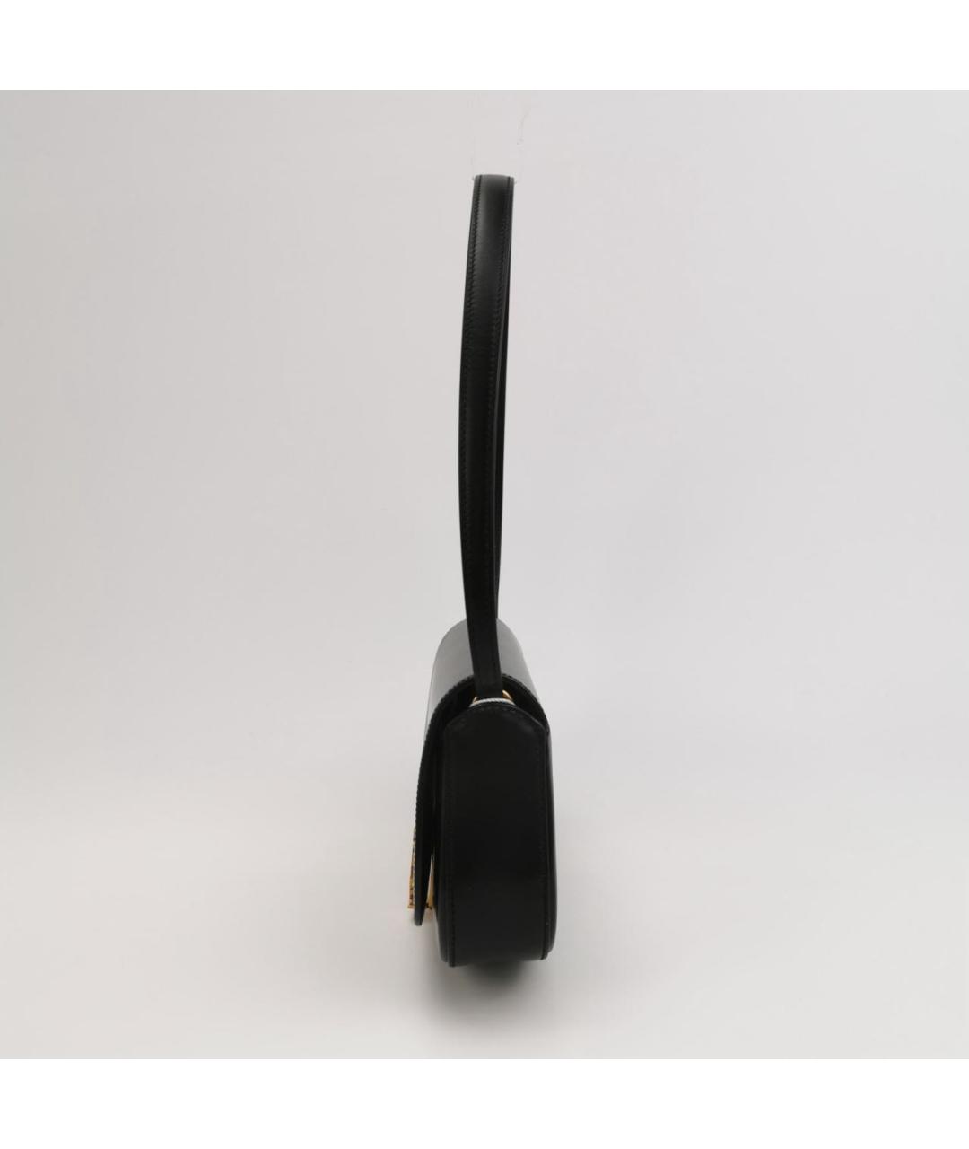 SAINT LAURENT Черная кожаная сумка с короткими ручками, фото 2