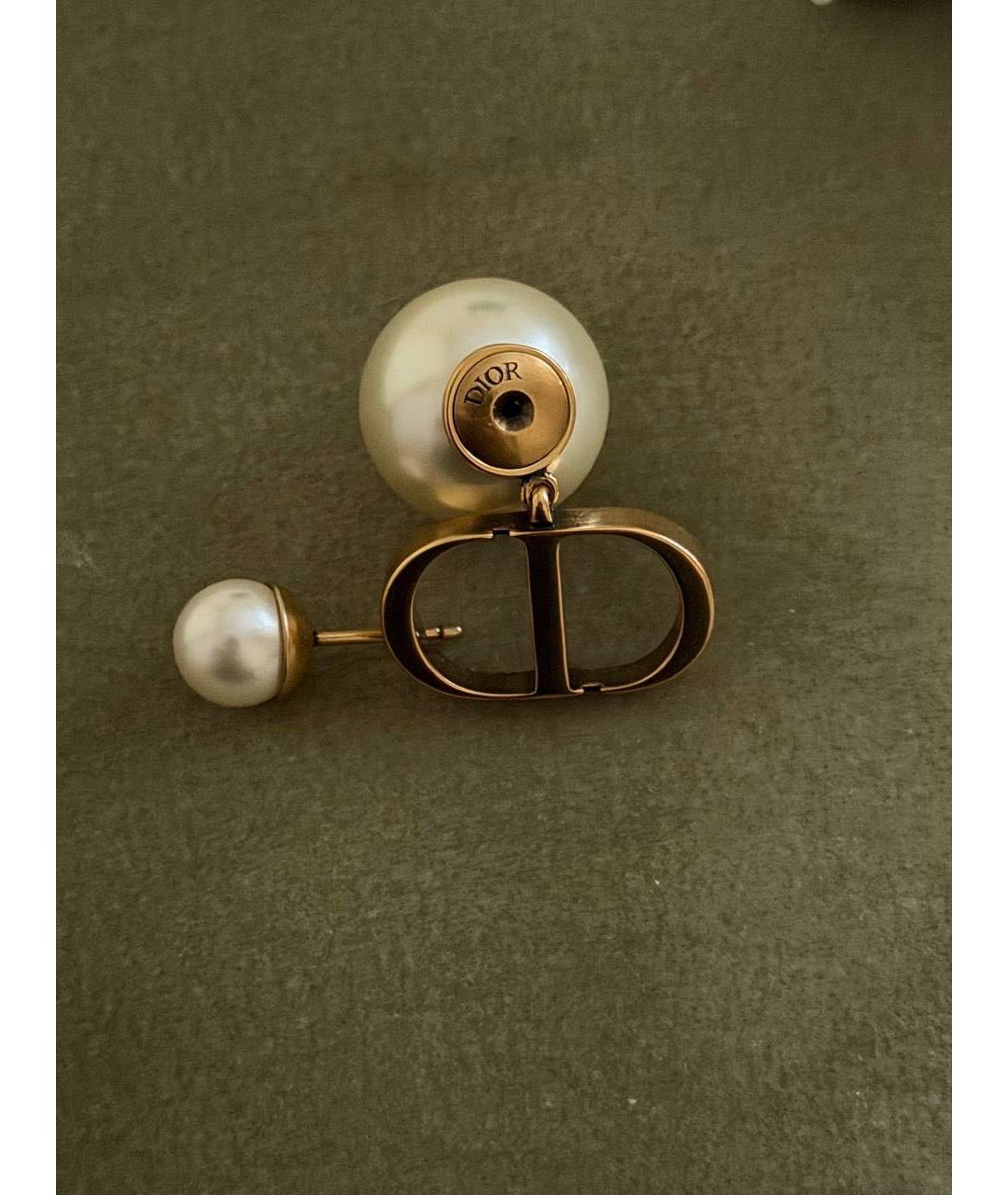 CHRISTIAN DIOR Золотые жемчужные серьги, фото 3
