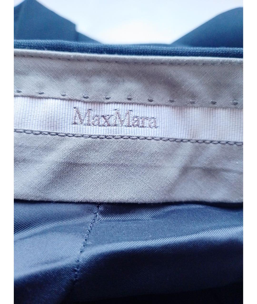 MAX MARA Темно-синий шерстяной костюм с брюками, фото 8