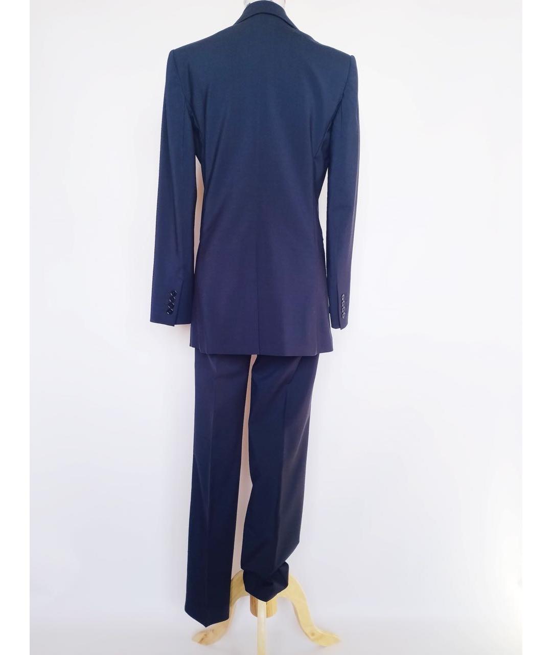 MAX MARA Темно-синий шерстяной костюм с брюками, фото 5