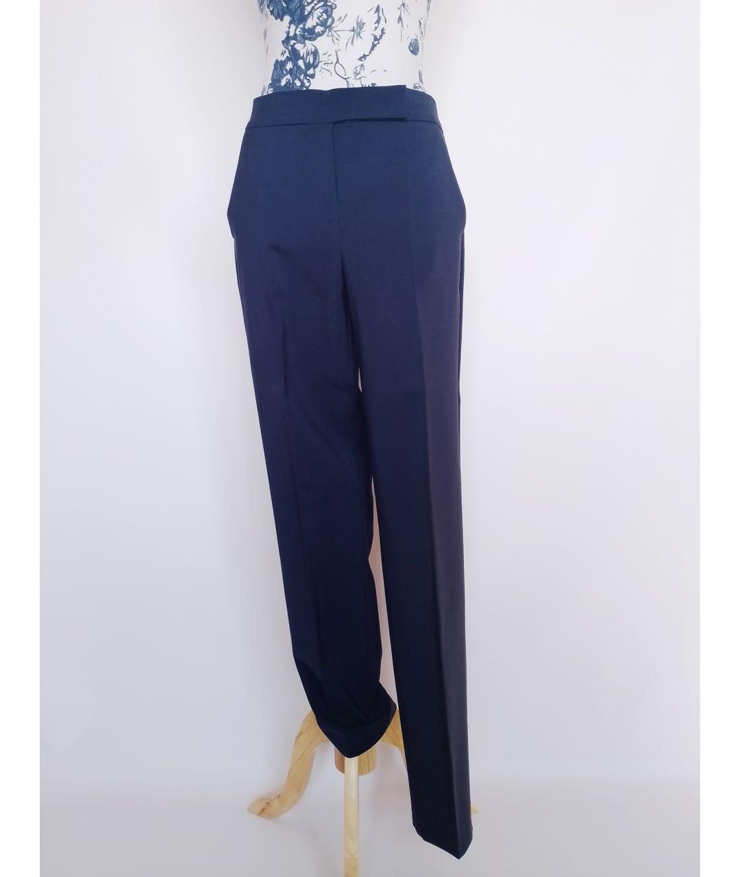 MAX MARA Темно-синий шерстяной костюм с брюками, фото 3