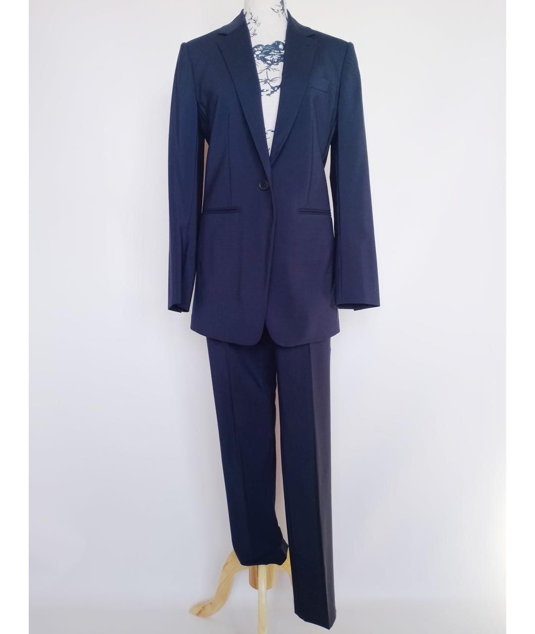 MAX MARA Темно-синий шерстяной костюм с брюками, фото 6