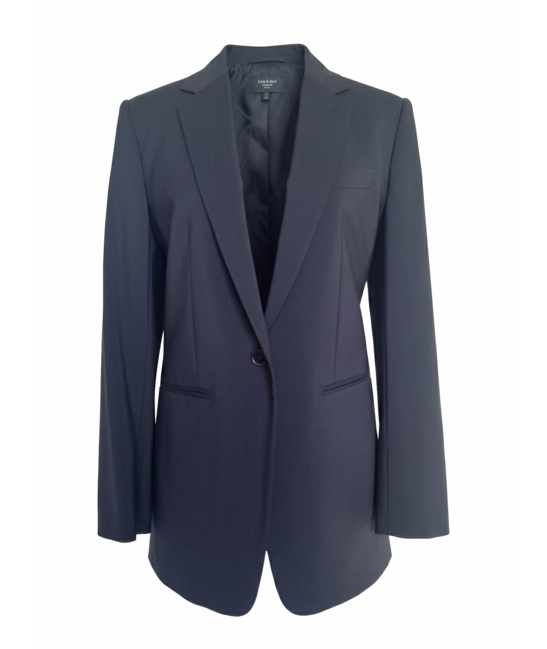 MAX MARA Темно-синий шерстяной костюм с брюками, фото 1