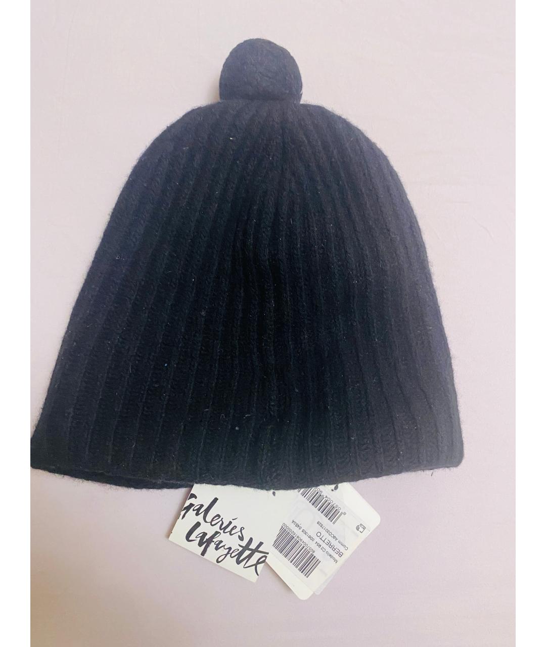 MONCLER Черная шерстяная шапка, фото 2