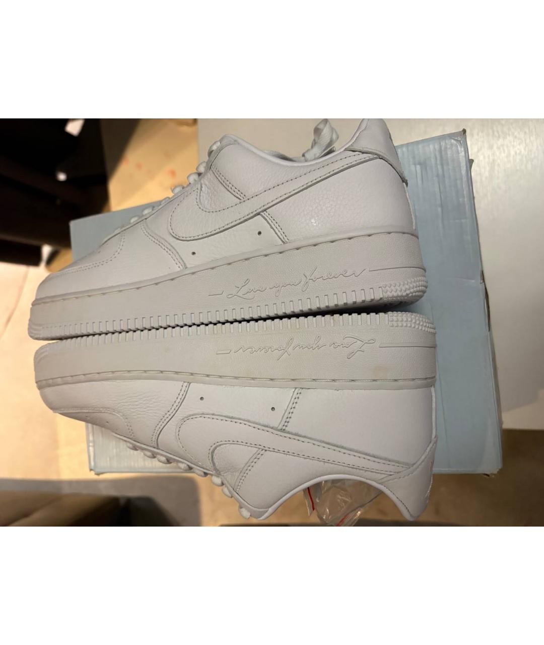 NIKE Белые кожаные низкие кроссовки / кеды, фото 4