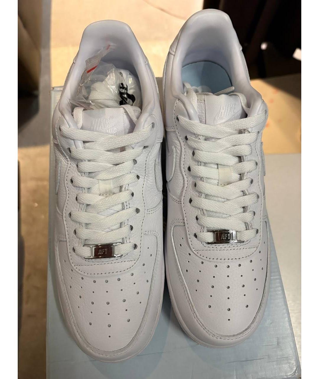 NIKE Белые кожаные низкие кроссовки / кеды, фото 2