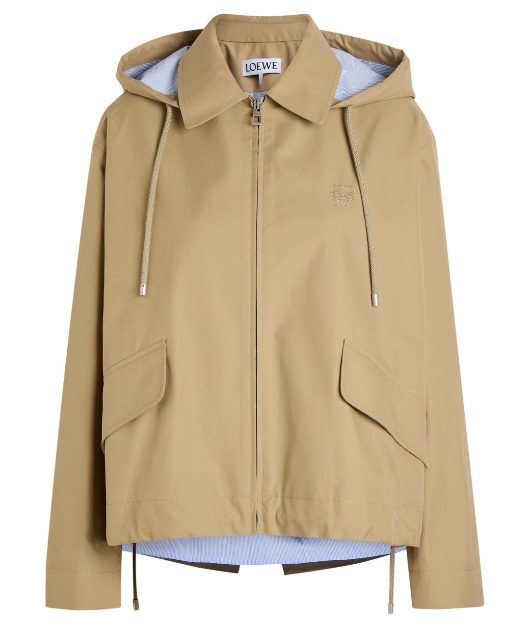 LOEWE Бежевая хлопковая куртка, фото 10