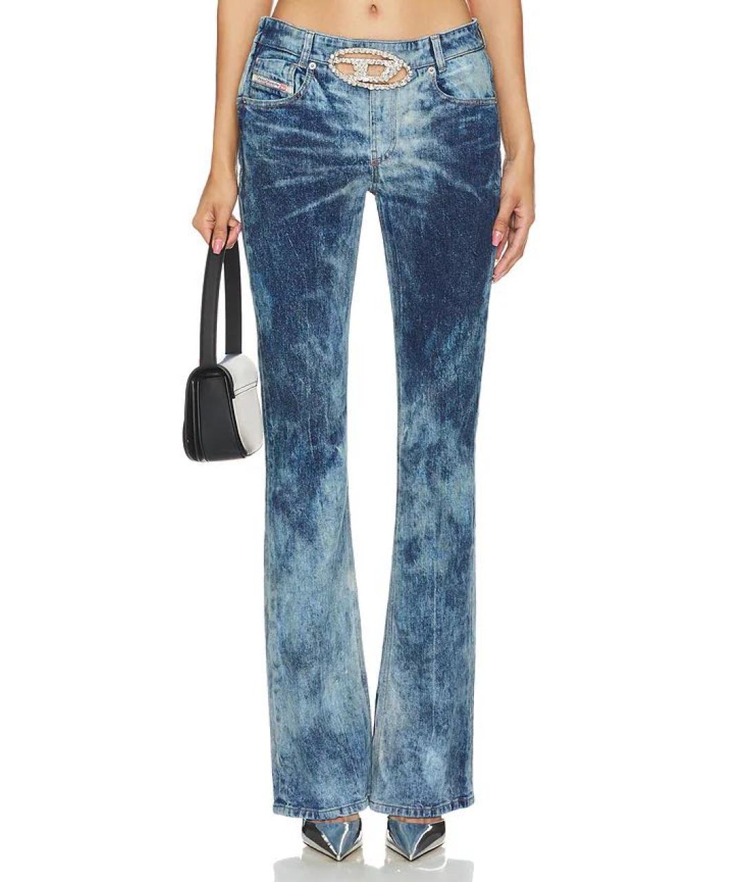 DIESEL Синие хлопко-эластановые джинсы клеш, фото 2