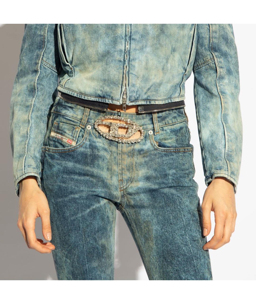 DIESEL Синие хлопко-эластановые джинсы клеш, фото 4