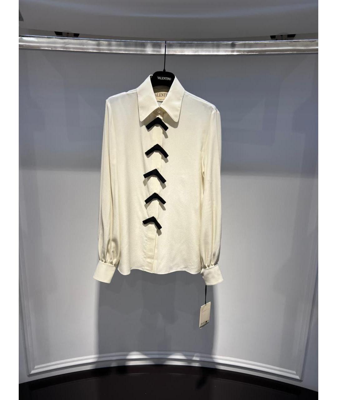 VALENTINO Бежевая шелковая блузы, фото 2