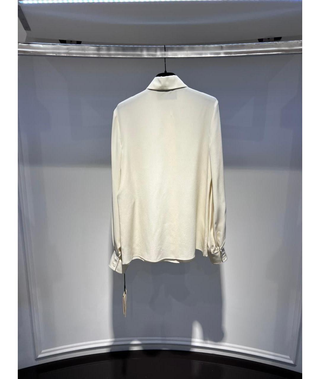 VALENTINO Бежевая шелковая блузы, фото 3