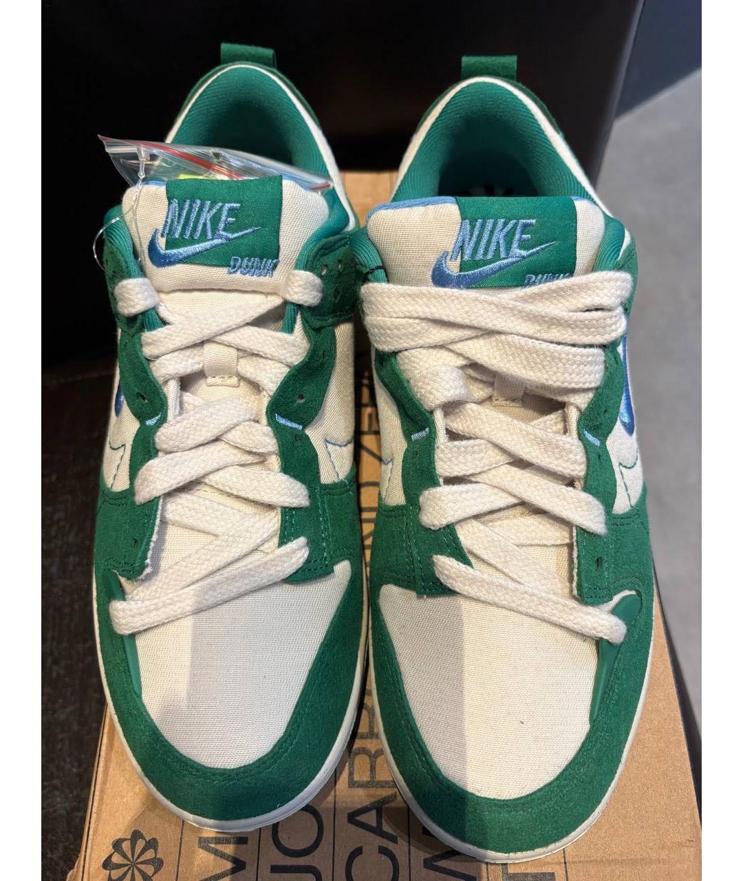 NIKE Зеленые замшевые низкие кроссовки / кеды, фото 2