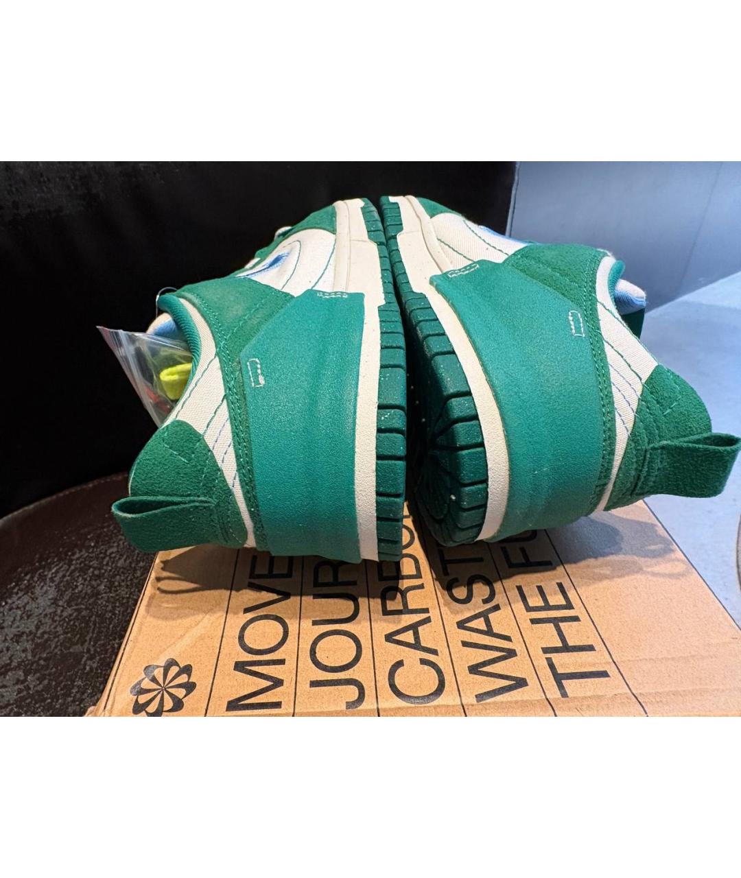 NIKE Зеленые замшевые низкие кроссовки / кеды, фото 4