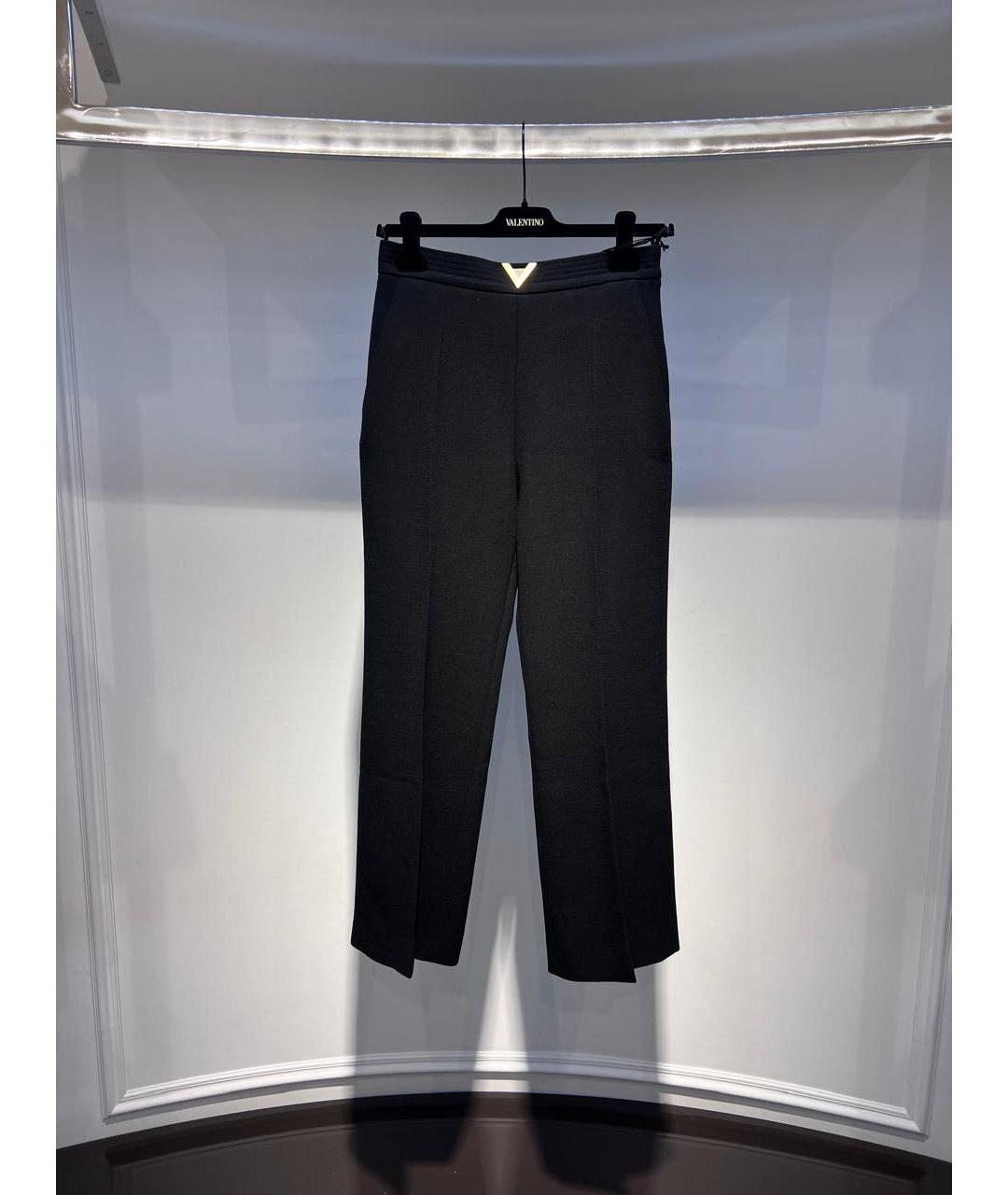 VALENTINO Черные шерстяные прямые брюки, фото 3