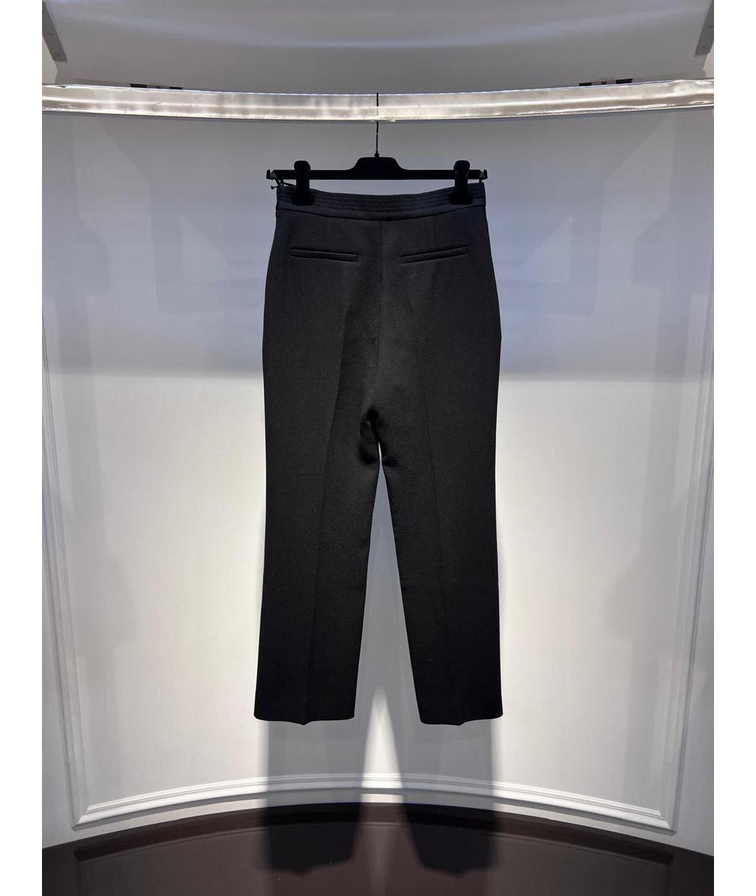 VALENTINO Черные шерстяные прямые брюки, фото 2