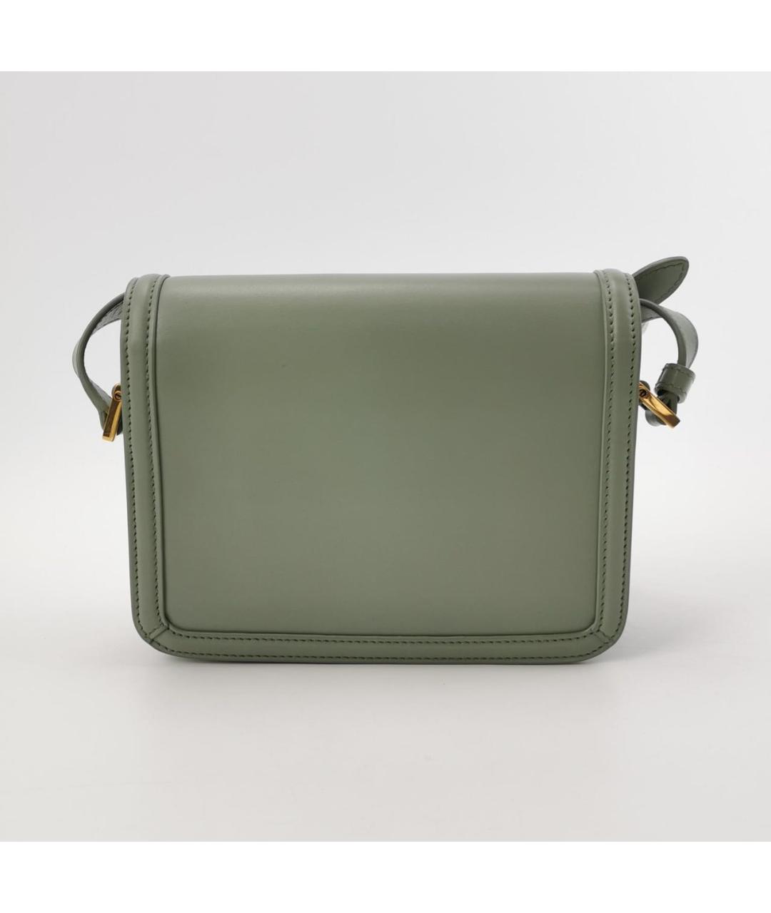 SAINT LAURENT Салатовая кожаная сумка через плечо, фото 3