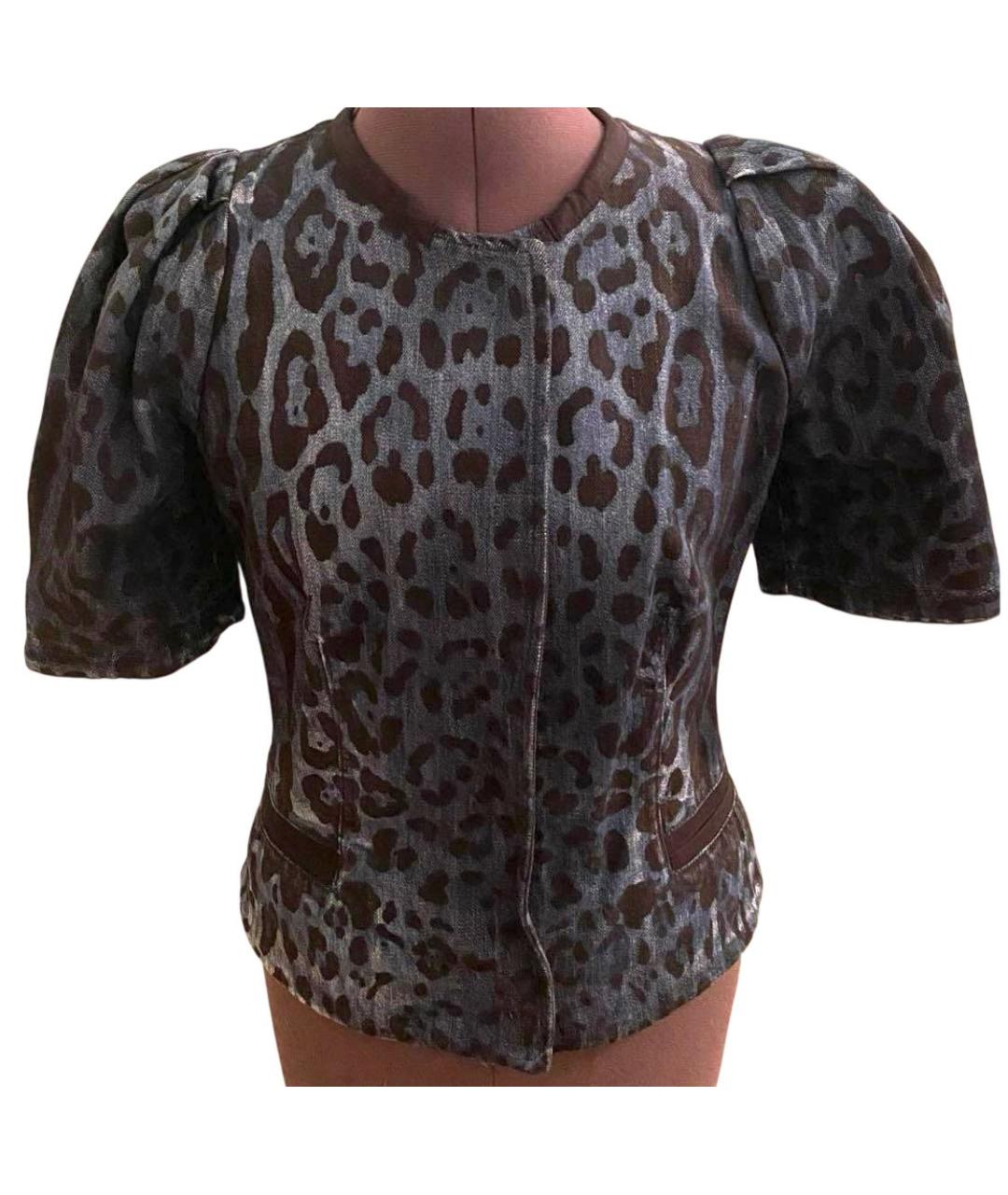 DOLCE&GABBANA Синий хлопковый жакет/пиджак, фото 7