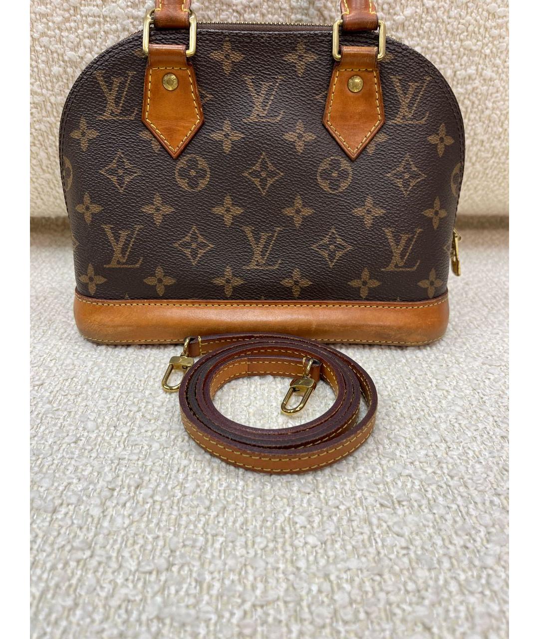 LOUIS VUITTON Коричневая сумка с короткими ручками, фото 5