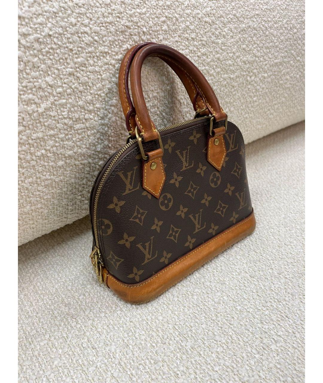 LOUIS VUITTON Коричневая сумка с короткими ручками, фото 7