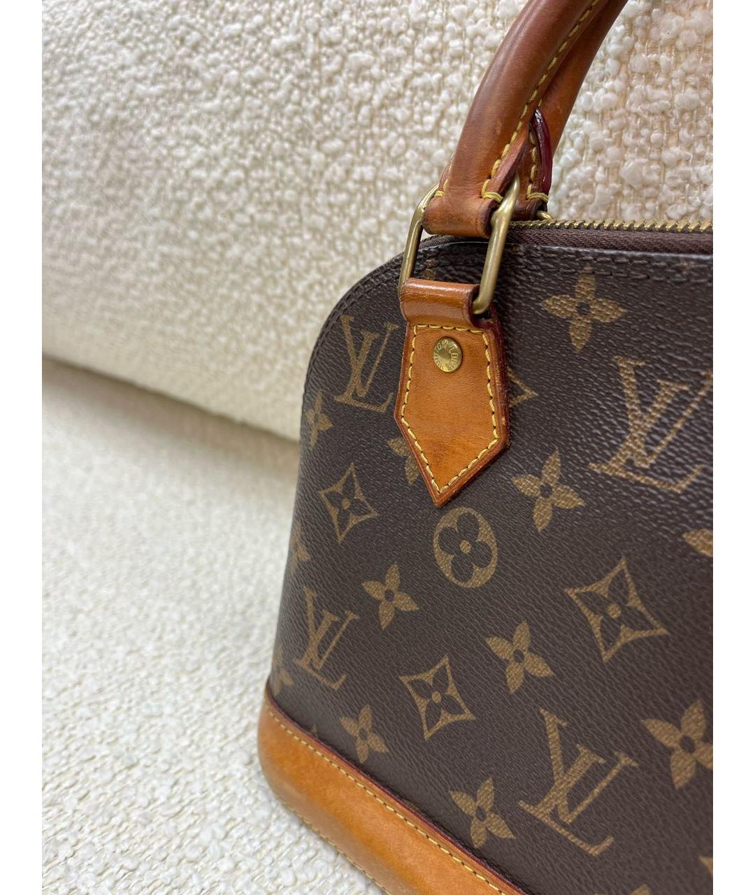 LOUIS VUITTON Коричневая сумка с короткими ручками, фото 6