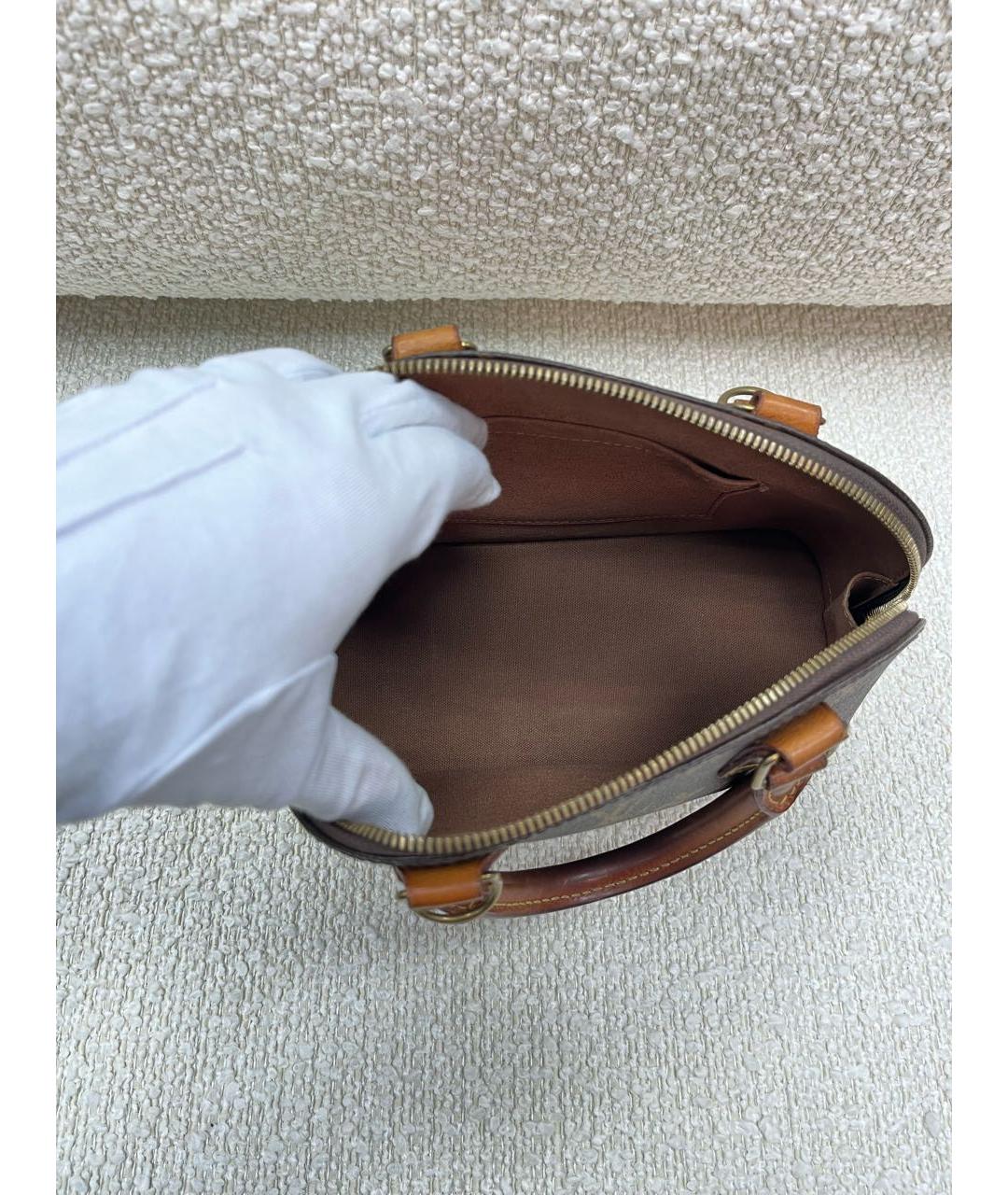 LOUIS VUITTON Коричневая сумка с короткими ручками, фото 4