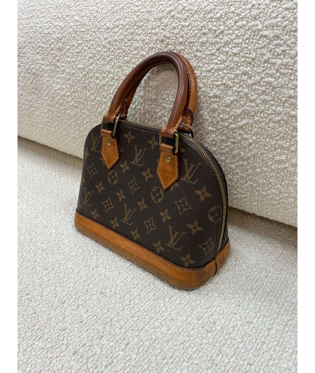 LOUIS VUITTON Коричневая сумка с короткими ручками, фото 2