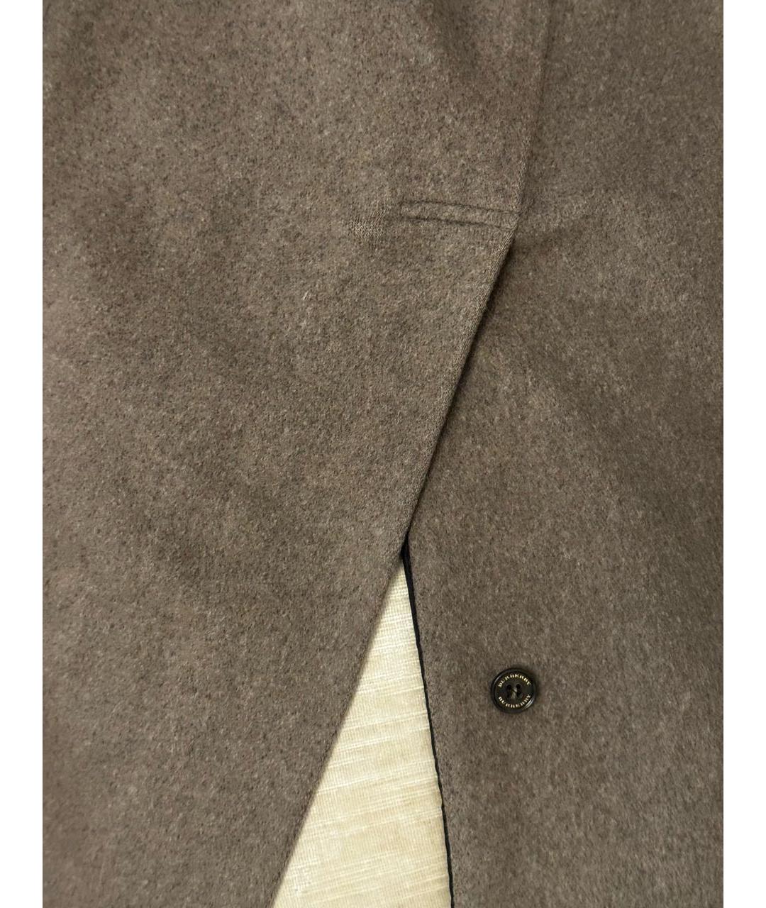 BURBERRY Хаки кашемировое пальто, фото 8