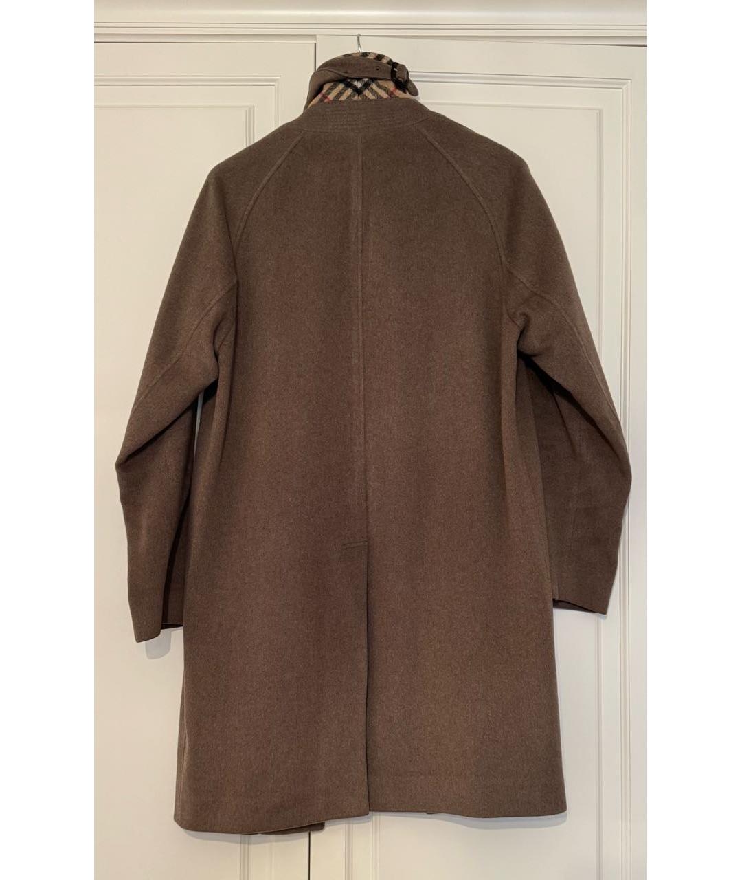 BURBERRY Хаки кашемировое пальто, фото 2
