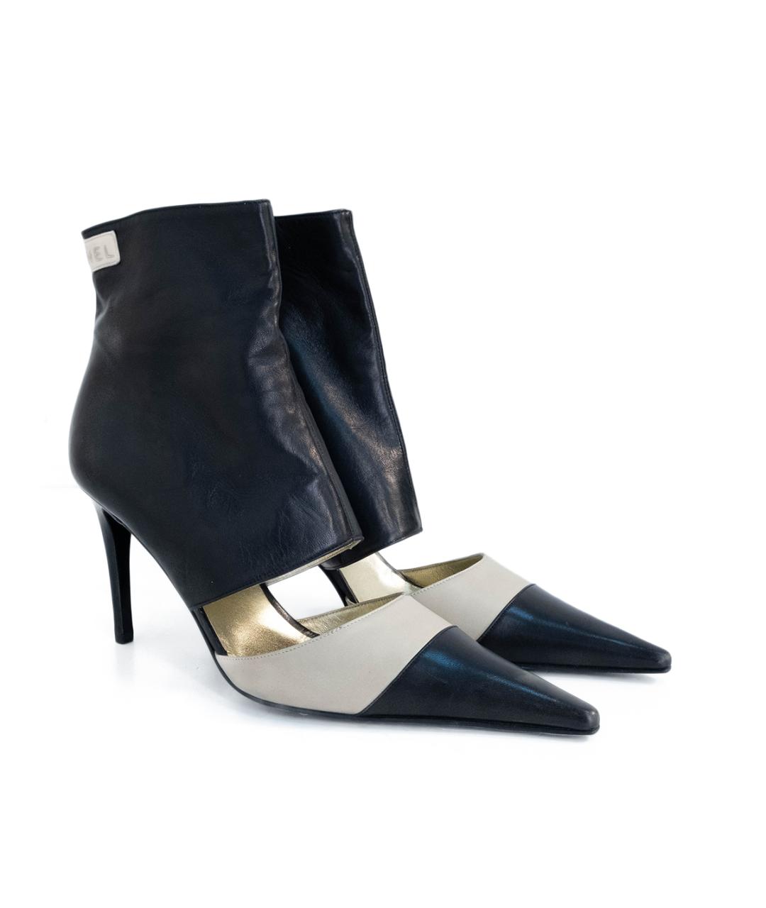 CHANEL Черные кожаные ботильоны, фото 2