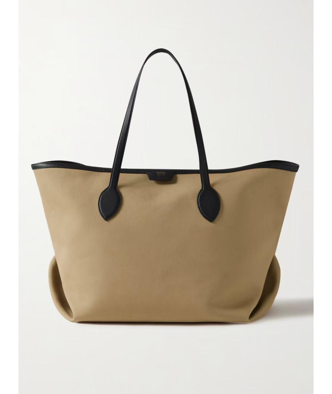 KHAITE Бежевая тканевая сумка тоут, фото 5