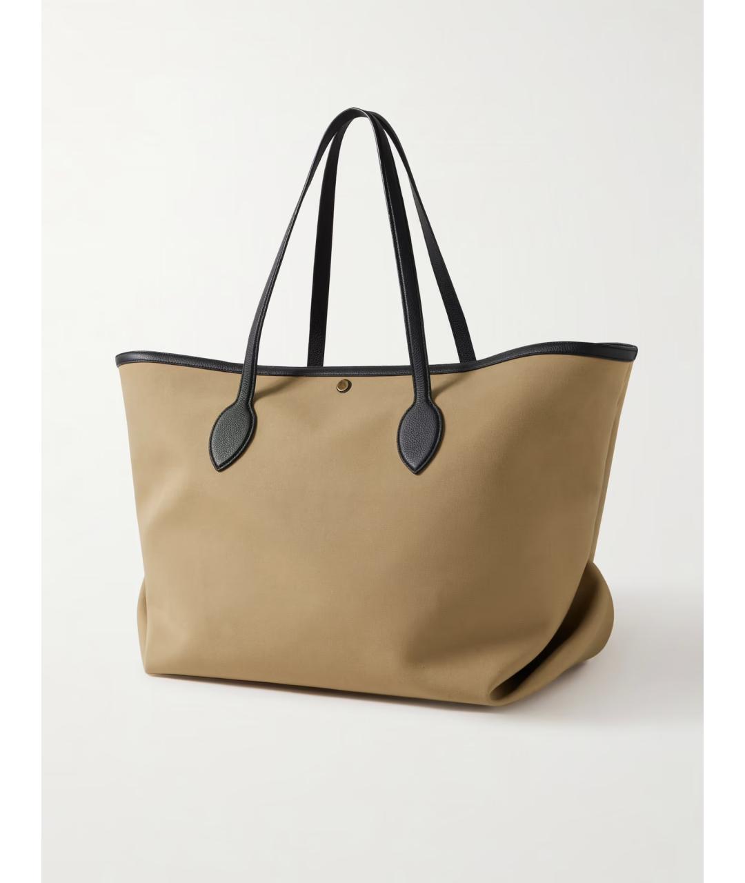 KHAITE Бежевая тканевая сумка тоут, фото 3