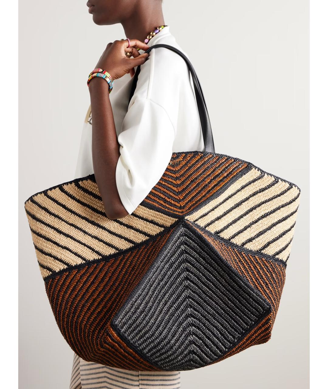 LOEWE Мульти пелетеная сумка с короткими ручками, фото 2