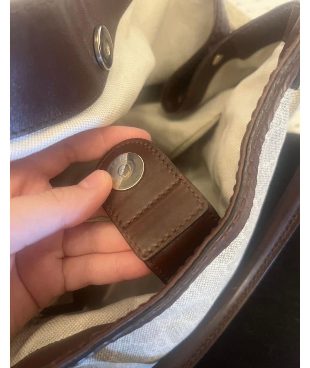 GUCCI Бежевая хлопковая сумка тоут, фото 6