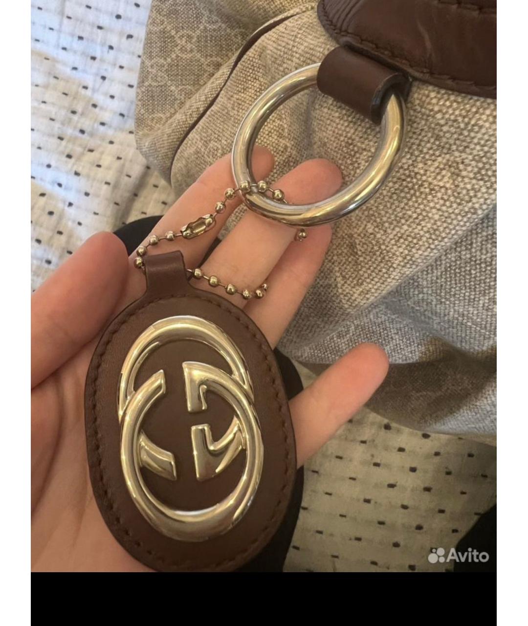 GUCCI Бежевая хлопковая сумка тоут, фото 8