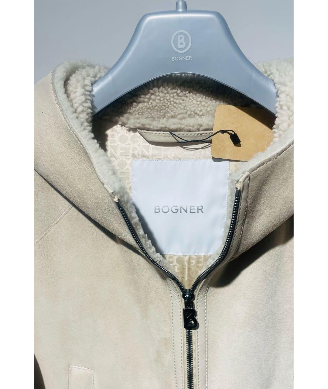 BOGNER Бежевая меховая дубленка/шуба, фото 3
